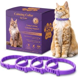 Calming Collars for Cats 4 Pack – Ideal for Multi-Cat Homes & Introducing New Pets