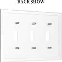 Brown Gray Grunge Oil Painting 3 Gang Light Switch Plate Decorative Triple Toggle Wall Plate Cover Electrical Faceplate Switch Face Plate Bathroom Decor