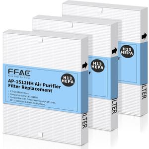 3 Pack AP-1512HH Air Purifier Replacement Filter for Coway Airmega AP-1512HH and Airmega 200M Air Purifiers, AP-1512HHS HEPA Filter Compared to Part #3304899