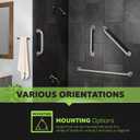 Homewerks 068 HW11436SS 36 inch Bathroom Grab Bar with 1-1/4 Inch Diameter and Concealed Screws ADA Compliant, Stainless Steel