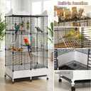 Encrypted Bird Cage Large Bird Cages 57-Inch, Top Storage Space, Bottom Splash Guard with Essential Bird Supplies Durable & Spacious Aviary Budgies & Cockatiels