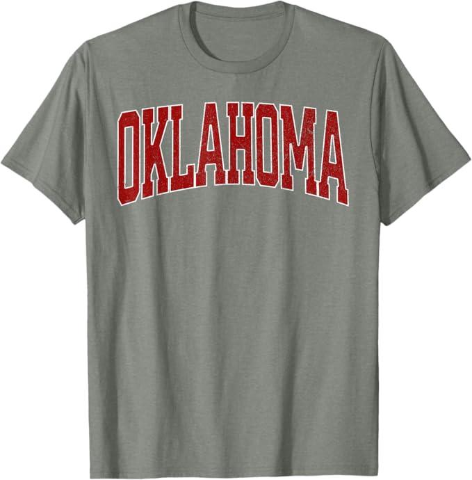 Oklahoma City Vintage T-Shirt - Women's Black Small Classic Fit Crew Neck Short Sleeve M
