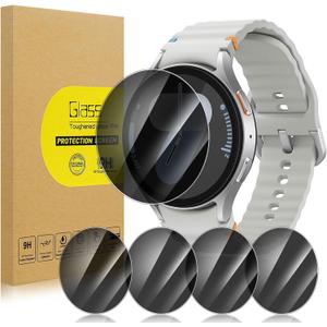 5 Pack Privacy Screen Protector for Samsung Galaxy Watch 7 40mm [Anti-Spy Tempered Glass] Easy Install, Tempered Glass Protector for Galaxy Watch 7 40mm