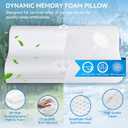 Cervical Neck Pillow for Pain Relief- Queen Size Adjustable Cooling Pillow for Sleeping, Memory Foam Pillows for Neck Shoulder, Ergonomic Contour Bed Pillow for Side, Stomach & Back Sleepers