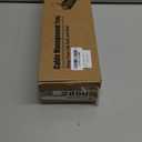 Under Desk Cable Management Tray No Drill, 13.38'' Metal Tray with Clamp for Wire Management, Litwaro Cord Organizer Home Office Damage to Standing Desk, White