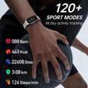 Health Fitness Tracker with 24/7 Heart Rate, Smart Watch with Blood Pressure and Blood Oxy-gen Monitor, Bulit-in 120+ Sport Mode, Sleep Tracking Waterproof Activity Tracker for Women Men (Silver)