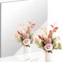 DARENYI 20x20 in Acrylic Mirror Sheet for Wall, 2.5mm Thick Unbreakable Non Glass Body Mirror Tile Self Adhesive Mirror Stickers Rectangular Wall Mirror for Bathroom Bedroom Home Gym Door Decor