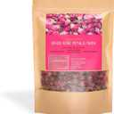 Dried Red Rose Petals, Real Natural Dried Rose Petals 50g for Tea, Cake, Soap Making, Candle Making, Wedding, Confetti, DIY Crafts Edible (darkrosept50g) (Darkpetal)