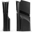 Glistco Black Plates Replacement Shell Compatible with PS5 Pro - Cover Plates for PS5 Pro Disc Edition (Matte Black)