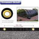 10x30 Ft Shade Cloth for Garden, 90% Black Sun Shade Fabric with Grommets for Plants Heat Protection, Outdoor Sunblock Mesh Cover for Greenhouse, Balcony, Deck, Porch, Carport, Pool