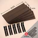 RICHER HOUSE Floating Shelves for Wall Dcor, Rustic Wood Wall Mounted Shelves for Bedroom Set of 5, Farmhouse Shelf for Bathroom, Hanging Shelves for Storage - Deep Brown