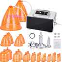 Meifuly Vacuum Therapy Machine, Electric Cupping Sets with 24 Cups(Include 1500, 1800, 2100ML Large Cups) and 3 Gua Sha Head for Salon SPA, Body, Back, Facial Cupping Massager