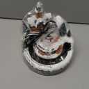 Animated Musical Christmas Village Figurines Christmas Collectibles Statues Church Building and Snowman with Rotating Train LED Lights, Battery & USB Home Decor Gifts Festive Holiday Decorations