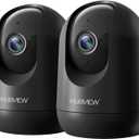 MUBVIEW Cameras for Home Security, Indoor Security Camera, 2.4/5GHz WiFi Wired Camera Ideal for Dog/Elder/Baby, Motion Tracking, Two-Way Audio, Pan Tilt, 7X24, 2K Night Vision PK320B-D