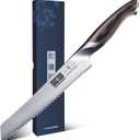 HOSHANHO Bread Knife 8 inch, Japanese High Carbon Stainless Steel Serrated Bread Knife, Professional Bread Cutting Knife for Homemade Bread