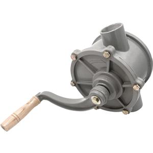 Hand Gas Diesel Transfer Pump for 30 Gallon 35 Gallon 40 Gallon Gas Fuel Diesel Caddy, Aluminum Drum Rotary Hand Pump Easy to Handle, Inlet Pipe & Outlet Pipe 1-1/4" (Only Pump & Grip)