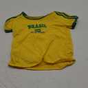 Vintage Graphic Baby Tees for Women Brazil Shirt Y2k Tops Baby Crop Tees 90s Summer Going Out Tops Streetwear Shirts (Small, Yellow)