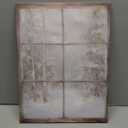 DIENADFX Vintage Winter Christmas Scene Canvas Wall Art Decor, Winter Forest Landscape Paintings Wall Art, Snowy Cottagecore Winter Xmas Wall Decorations Pictures for Living Room Bedroom, 11x14 Inches