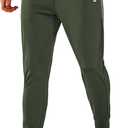 NORTHYARD Men's Running Jogger Pants Athletic Workout Sweatpants with Zipper Pockets Gym Track Jogging Sweatpant ARMYGREEN-2XL