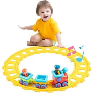 Toy Train, Musical Electric Train Toys, Children's Electric Train Sets, Train Tracks, Train Sets Suitable for Children Aged 1-3 Years Old as Birthday Gifts