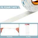 3M Double Sided Tape 0.5"16.5Ft No Damage Double Sided Wall Tape | Heavy Duty PE Foam Mounting Tape Removable Waterproof for Home Office Decor Crafts Arts DIY Paint Picture Poster