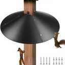 Qualirey 1 Pack 21.5 Inch Metal Squirrel Proof Baffle for 4 x 4 Posts Wrap Around Guard for Bird Feeder Pole to Deter Squirrels (Black)