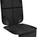 EcoNour Car Seat Protector 1 Pack, 600D Waterproof Non-Slip Seat Mat with Extra Thick Padding & Mesh Storage Pocket, Under Baby Car Seat or Pet, Protects Upholstery from Dirt & Damage
