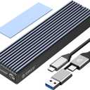 ORICO M.2 NVMe SATA SSD Enclosure, USB 3.1 Gen 2 (10 Gbps) to PCI-E 6Gbps NGFF M-Key / B+M Key SSD Case M.2 Reader Support UASP for Size 2230/2242/2260/2280 SSDs Diskless (M2PVM)