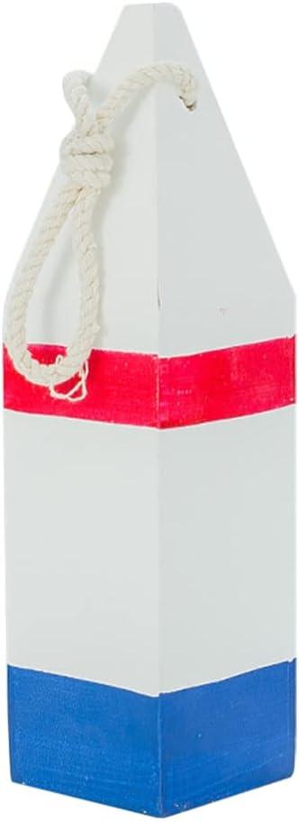 BESTOYARD Fishing Marker Buoys Floating Fish Label Ornament 2.75X2.75X10.23 Inch Nautical Buoy Decor for Mediterranean Style Wall and Window Hanging Beach Theme Home Decoration