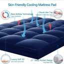 CHOKIT Queen Mattress Topper, Extra Thick Pillow Top Mattress Pad for Back Pain Relief, Cooling Bed Topper Mattress Cover with 8-21 Inch Deep Pocket