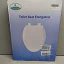 Elongated Toilet Seat Soft Close, Bottom Fixing/Top Fixing 2 Mount Way Easy Installation,4 Anti Slip Pad, Compatible Oval Shape, PP Material Easy Clean, White
