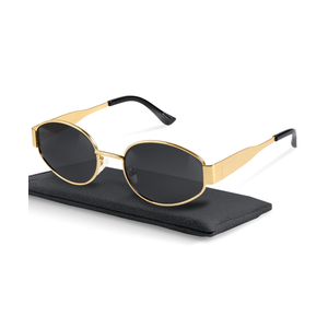 livho 2025 Trendy Oval Sunglasses - Stylish Polarized Shades for Everyday - Retro Metal Frames