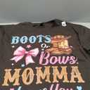 Boots or Bows Momma Loves You Gender Reveal Family T-Shirt, XL