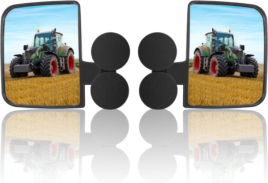 Universal Magnetic Tractor Rearview Mirror, High-Definition Foldable Side Mirror, Compatible with John Deere, Yasuda B Series, BX Series, Mahindra