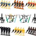 Toysvill Battle Robots Building Block Set for Kids | Generals + Droids Minifigures (28 PCS) with Weapons, TOYSVILL-BB-BD-28