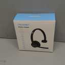 TECKNET Trucker Bluetooth Headset, Wireless Headset with Mic for Work, V5.2 Bluetooth Headphones with AI Noise Cancelling Microphone, 60H Battery, On-Ear Headphones for Call Center, Office, Drivers (Medium, Black)