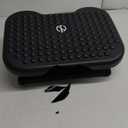 Mind Reader Foot Rest, Under Desk at Work, Ergonomic, Height Adjustable, Office, Plastic, 17"L x 13"W x 6.25"H, Black