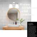 Hamilyeah Modern Chrome Bathroom Vanity Light Fixture Over Mirror, 2 Light Vanity Lighting Fixture with Frosted Glass Shade, Silver Wall Sconce Lighting for Bath, Bedroom, Kitchen, Hallway