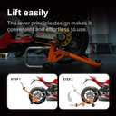 Sport Motorcycle Rear Stand, 360 Movable Lift Stand, Heavy Duty with Wheels, 880 lb Capacity (Black, Double Arm)