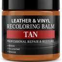 Leather Color Restorer, Recoloring Balm, Scratch Remover, Dye, Paint, Repair Kit for Furniture, Couches, Car Seats, Shoes, Bags, Tan