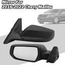 Driver Side View Mirror Compatible with Chevy Malibu 2016 2017 2018 2019 2020 2021 2022 Non Heated Without Signal Light Manual Folding LH