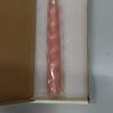 Zhengmy 4 Pcs Dusty Rose Spiral Taper Candle 7 Inch Twisted Long Wax Dinner Candlestick for Valentines Christmas Holiday Thanksgiving Wedding Birthday Baby Shower Table Decor(Solid)