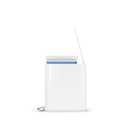 simplehuman Slim Step Can, 5L / 1.3 Gallon Compact Bathroom Trash Can, Liner Pocket, Sleek Internal Hinge, 150,000-Step All-Steel Pedal, Lid Shox Silent Close, White Steel