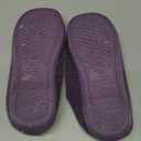 RockDove Womens Birdseye Knit Memory Foam Slippers Two Tone Slip On Open Back Breathable Waffle Upper Non Slip Rubber Sole Gift Idea (9-10, Eggplant)