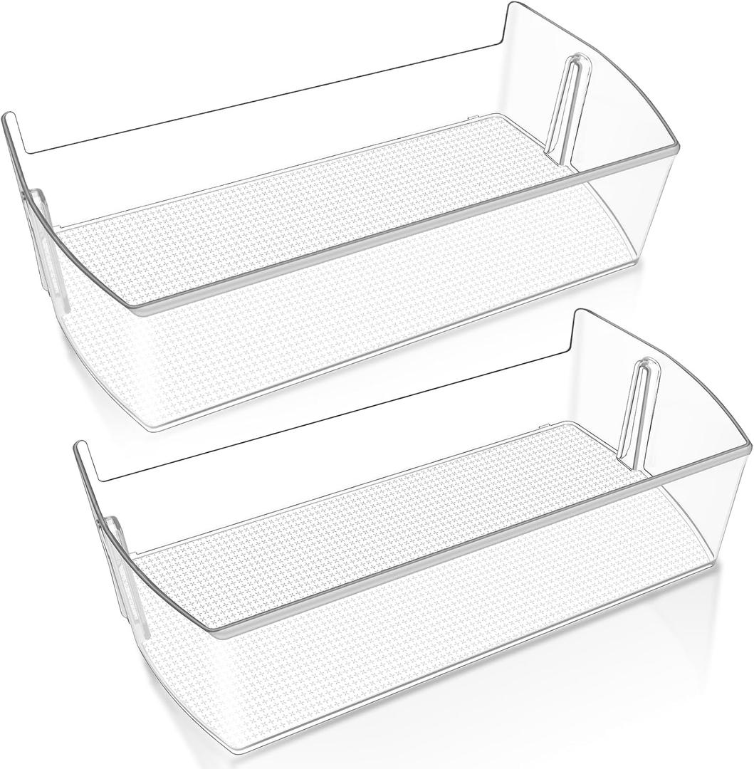 [2 PACK] UPGRADED MAN64890501 Refrigerator Door Shelf Bin Compatible with LG Fridge Door Bin Parts LRSXS2706V LRSXS2706W LRSDS2706S LHSXS2706S,MAN64890501 LG Refrigerator Shelf Replacement Shelves