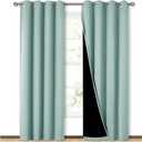 NICETOWN Aqua Blue 100% Blackout Curtain Set, Thermal Insulated & Energy Efficiency Window Draperies for Guest Room, Full Shading Panels for Shift Worker and Light Sleepers, 52W x 84L, 2 PCs (52"W x 84"L (Pack of 2), Aqua Blue)