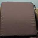 Preboun 6 Pack Outdoor Chair Cushions 19" x 19" x 3" Patio Waterproof Fade Resistant Seat Cushions with Ties Replacement Chair Pads for Patio Furniture Garden Sofa Couch (Brown)