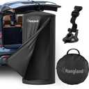 Portable Changing Room Tent - Instant Pop Up Privacy Pod with Suction Cup for SUV Liftgate, for Camping, Shower, Beach and Toilet Stall (Carrying Bag Included) (Black)