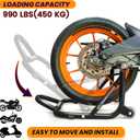 GRAND PITSTOP Motorcycle Stand, Paddock Lift Stand for Rear Wheel with Fork & Swingarm Spool,Weight Capacity 529 lbs/240 Kg's, Dismantable Stand, for Honda Kawasaki Suzuki Motorcycles, Black