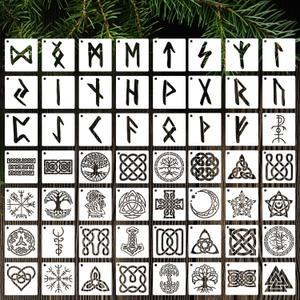 Viking Stencils for Painting 3inch Reusable Runes Stencil Celtic Template Stencils for Crafts Paint Stencils for Painting on Wood Wall Card Fabrics